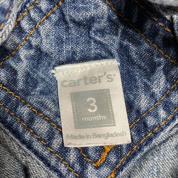 CARTER’S Denim Classic Carpenter Baby Overalls - Picture 4 of 5